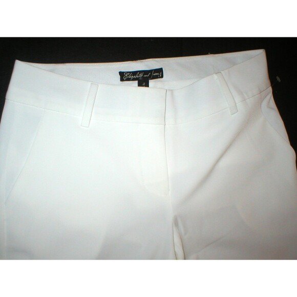New Womens 6 Elizabeth and James Office Slacks Pants Tall White Trouser Designer - Picture 3 of 5